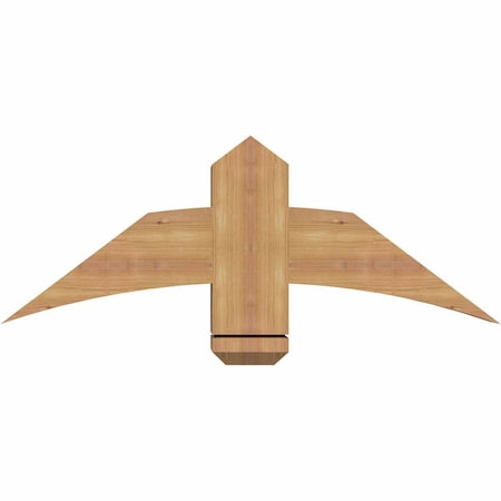 Ekena Millwork Bellingham Timber Gable Bracket, Western Red Cedar, 36"W x 13"H x 5 1/2"D x 5 1/2"F, 9/12 Pitch GBW036X13X0606BEL00SWR